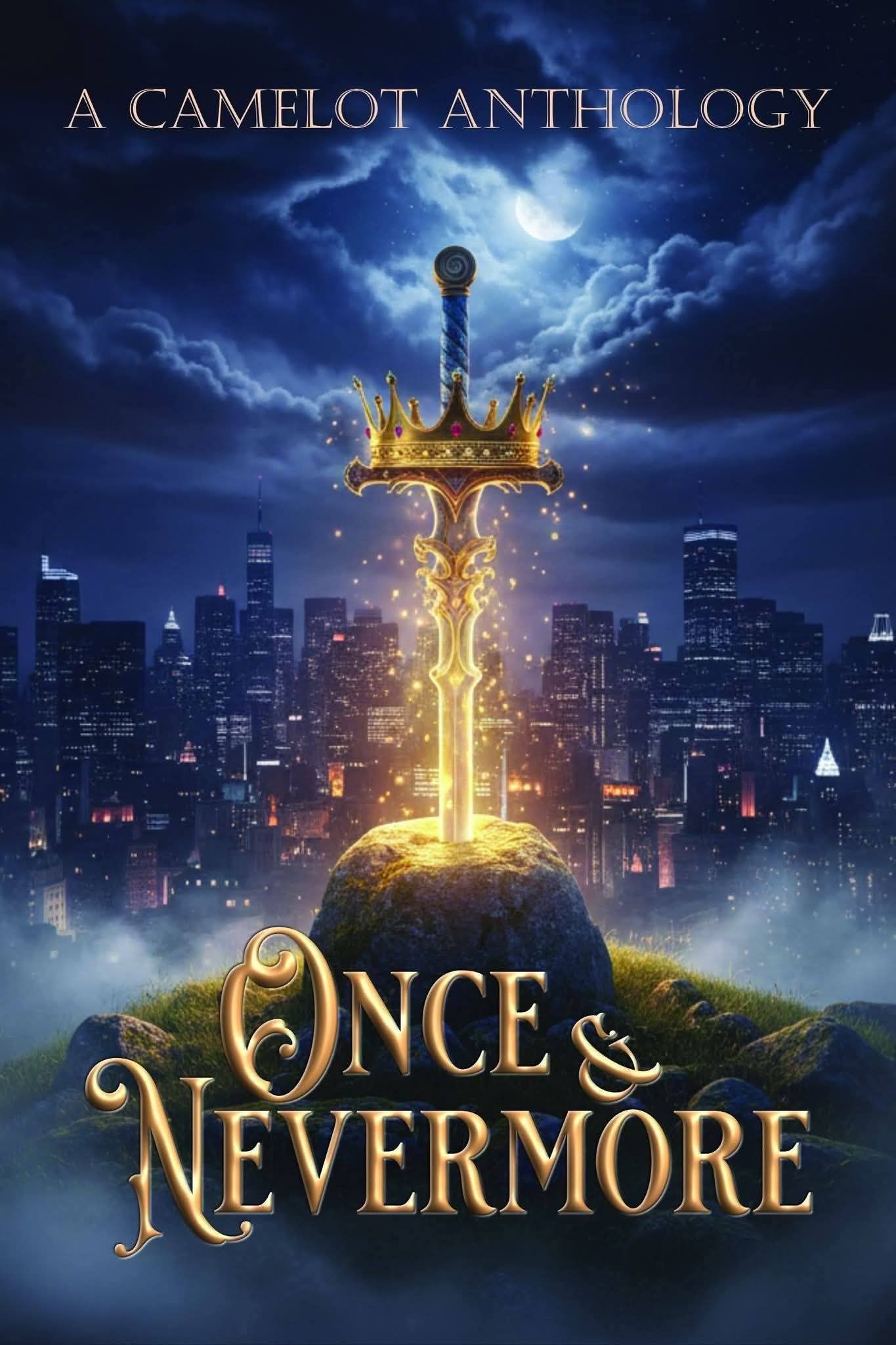 Once and Nevermore Cover with a gold sword